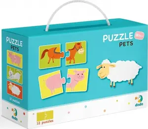 Пазл Dodo 12x2 Zwierzęта – Dodo 406175, двухслойный пазл 12 частей с животными