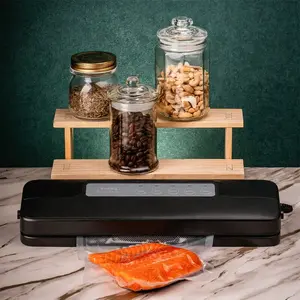 Vakuuma iesaiņotājs Memory Solution Rosberg 55R51987EB — 65 kPa vakuums, maisiņa platums līdz 30 cm, melns
