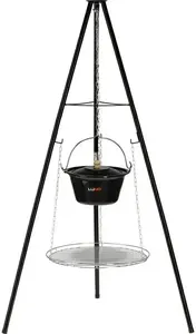 Karājošs grils uz trīs kājām ar bļodu LUND 49 cm — 99933