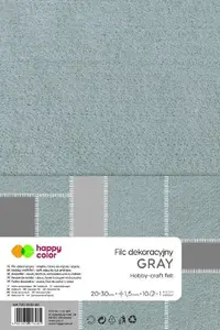 Decorative Felt Sheets GDD gray 10 pcs HAPPY COLOR