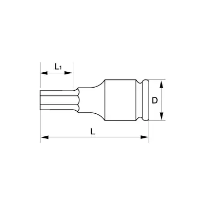BAHCO impact socket driver 1/2" for T20 TORX Photo 4