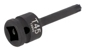 Impact socket driver BAHCO 1/2" square drive for T25 TORX® head screws, phosphate finish, 2.5 cm diameter