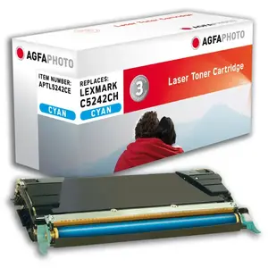 Toneru kasetne AgfaPhoto APTL5242CE Cyan, iztikas 7000 lapas, 1 gab.