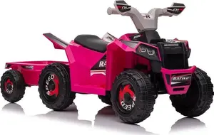 Electric Kids Quad Lean Cars XMX630T with Trailer, Pink