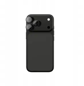 Защитное стекло для камеры Amazingthing для iPhone 17 Pro / Pro Max с серой алюминиевой рамкой