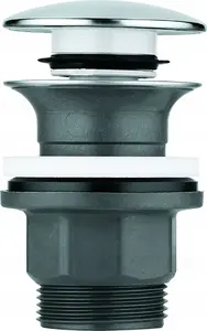 Bottom valve GROHE 40824000 — chrome finish, pressure-open drain fitting for basin