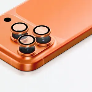 Camera lens glass Amazingthing for iPhone 17 Pro / Pro Max with orange frame