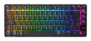Беспроводная игровая клавиатура Cherry XTRFY K33 Compact 75% QWERTZ немецкая USB + RF + Bluetooth RGB черная