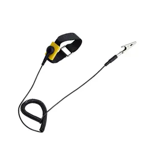 StarTech.com ESD-WRIST-STRAP Antistatic Wrist Strap with 1.5m Grounding Cable, ESD Safe, Adjustable Fit, Banana and Alligator Connectors