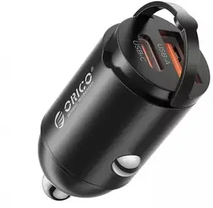 Car Charger ORICO MR-30-1A1C-BK-EP, 30W USB-C and 30W USB-A, dual-port in-car power adapter