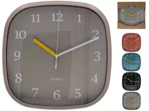 Sienas pulkstenis Decorlife kvadrāts 29,7 x 29,7 x 4,7 cm modelis 8445393369211