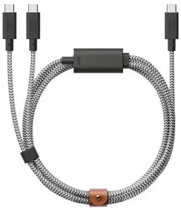 USB-C uz USB-C kabelis Native Union Belt Cable 2 m — zebras raksts