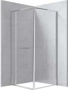 Kvadrātveida duškabīne 90x90 cm deante KQB 0099P, karkasa stikla kabīne