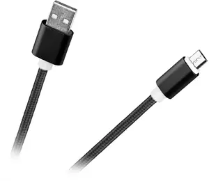 USB micro‑USB cable M‑LIFE ML0801B nylon braided 1 m black