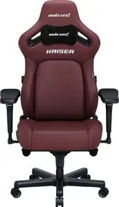 Игровое кресло Anda Seat Kaiser 4 L кожаная обивка бордовый — размер L