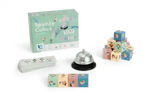 Card game BS Toys Speedy Cubes — multiplayer party game, age 5+, cardboard/metal/wood components