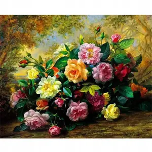 Mosaic panel Norimpex Diamentowa mozaika Kwiaty 30x40 cm – decorative mosaic art panel