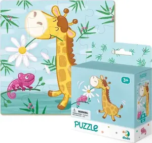 Dodo jigsaw puzzle Dodo Puzzle 16 Żyrafa – 16-piece educational children’s puzzle, giraffe illustration