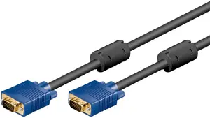 VGA cable GOOBAY 93370, 5 m, VGA (D-Sub) to VGA (D-Sub), black