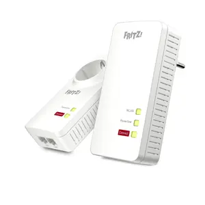 Powerline FRITZ! 1260E WLAN Set 1200 Mbit/s, Wi‑Fi and Ethernet, built‑in power socket, White