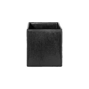 Ceramic Flower Pot Asa Selection QUADRO 12×12×12 cm, black