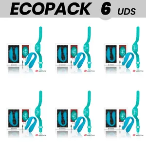 Vibrator watch pack WEARWATCH ECOPACK 6 units — Dual-technology wearable alert D-231603, Indigo/Seawater