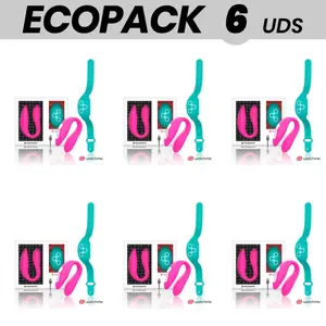 Wristwatch WEARWATCH WatchMe D-231609 — Dual Vibrator Technology, Pack of 6, Fuchsia/Seawater