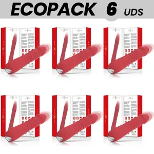INTENSE ECOPACK 6 ШТ — набор перезаряжаемых массажёров, 10 режимов вибрации, красный