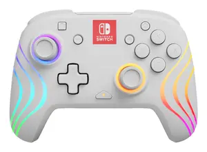 Gamepad PDP-PerformanceDesignedProduct Afterglow Wave White — wireless controller for Nintendo Switch / Switch OLED, built-in 2100 mAh battery, 9.1 m range