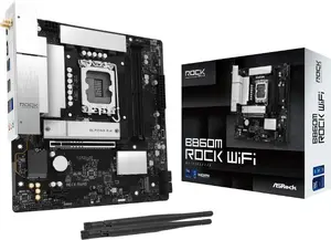 Материнская плата ASRock B860M Rock WiFi (mATX, Intel LGA 1851, DDR5, HDMI, DisplayPort)