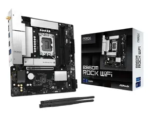 Материнская плата ASROCK B860M Rock WiFi Micro ATX для Intel LGA 1851 с поддержкой DDR5, Wi-Fi 6E и 2.5G Ethernet