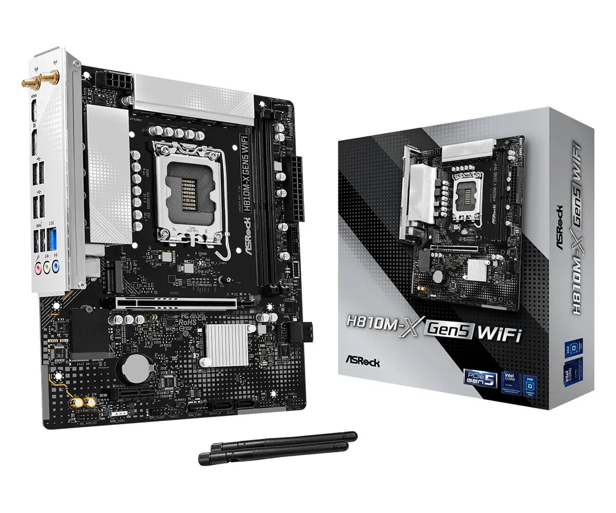 ASROCK H810M-X Gen5 WiFi Micro ATX