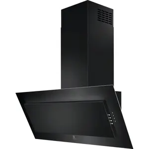 Wall-mounted cooker hood Electrolux LFV329K, black, 600 m³/h, ducted/recirculating, LED lighting