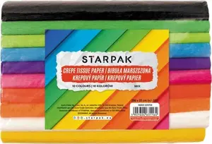 Crepe Paper Sheets STARPAK 25 x 200 cm, assorted colors, pack of 10 (MPN 133235)