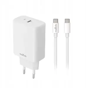 Charger TelForceOne Maxlife MXTC-10-20C 1x USB-C 20W with USB-C to USB-C cable, white