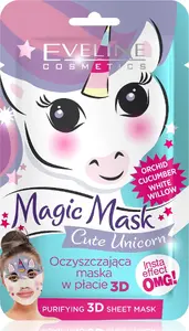 Face Mask Eveline Magic Mask Cute Unicorn — cleansing facial mask, single-use tube (086280)