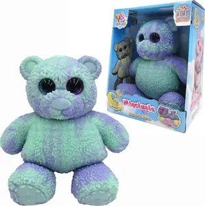 Plush toy Epee Maskotka Mięciusie Pachnące misie, mint‑purple soft toy, small cuddly bear
