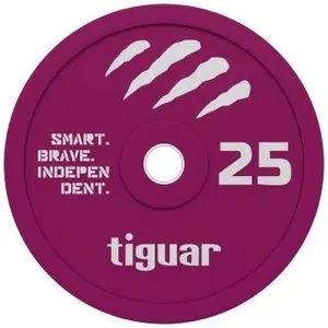 Bumper Plate Tiguar 25 kg — rubber-coated colored weight plate