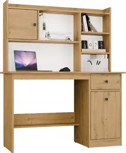 Rakstāmgalds Selsey CHESTER ar uzbūvi, Oak Artisan apdare, 1 atvilktne, skapītis un plaukts