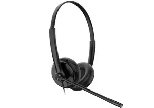 Headset Yealink YHS34 wired head-band, supra-aural, 20–20000 Hz, 0.9 m cable, black