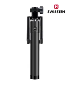 Vadu Selfie Nūja SWISSTEN 81 cm ar iebūvētu pogu un statīvu, melna (bojāta iepakojuma)