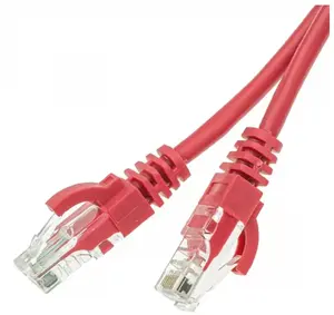 Patch kabelis electro base 0.25 m CAT5E UTP 25 cm, sarkans
