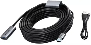 Активный удлинитель USB 3.0 VISION TC 10MUSB3.0EXT+ 10 м — USB Type A (гнездо) на USB Type A (штекер), чёрный