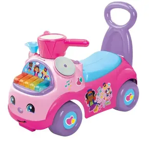 Pulio Ride-On Musical Parade розовый — детская каталка с музыкой и толкателем