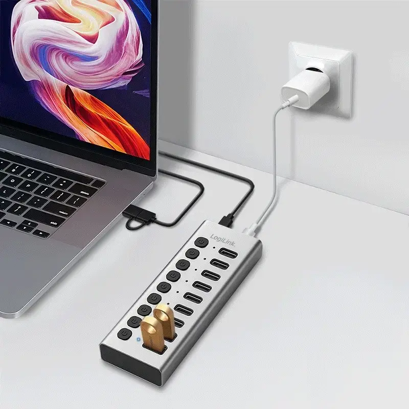 LOGILINK UA0448 10‑портовый USB 3.2 Gen1 хаб Photo 4