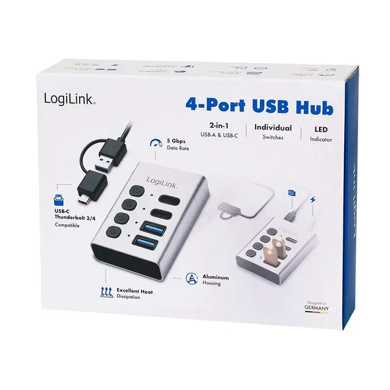 LOGILINK USB sadalītājs 4 porti USB 3.2 Gen1 Photo 8