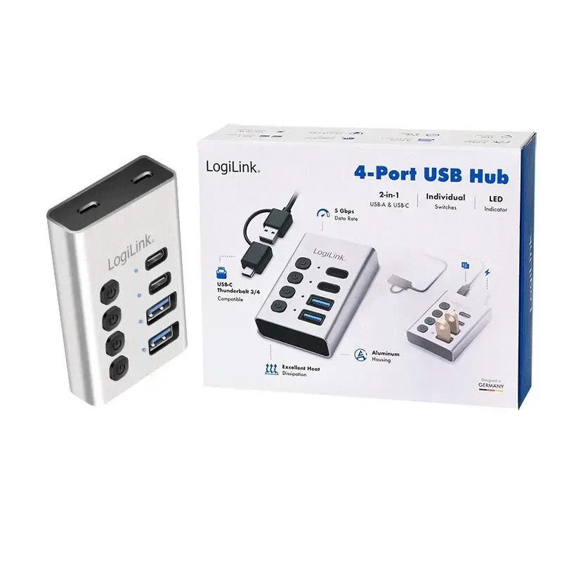 LOGILINK USB sadalītājs 4 porti USB 3.2 Gen1 Photo 9