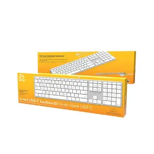 Wired USB-C Keyboard Zagg — Silver, Czech/Slovak layout