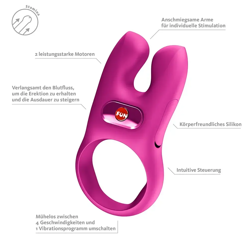 Fun Factory NŌS Magenta — кольцо на пенис Photo 8