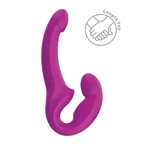 Double dildo FUN FACTORY Share Lite Blackberry — silicone, 25.2×11.5×4.4 cm, 433 g